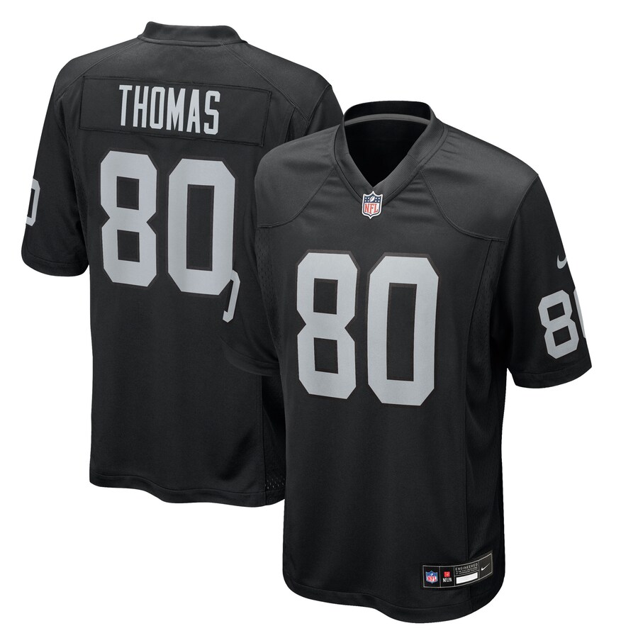 Men's Las Vegas Raiders Ian Thomas Nike Black Team Game Jersey