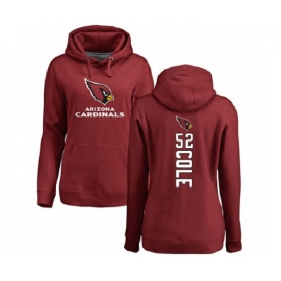 Football Women's Arizona Cardinals #52 Mason Cole Maroon Backer Pullover Hoodie