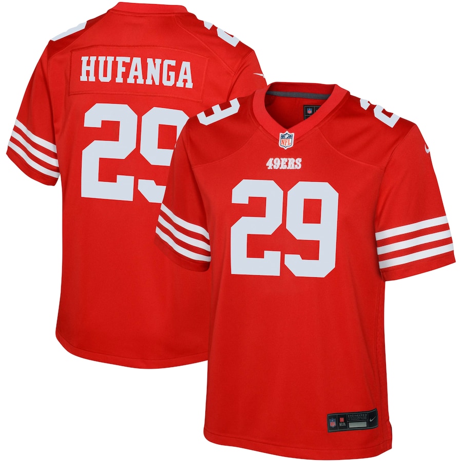 Youth San Francisco 49ers Talanoa Hufanga Nike Scarlet Game Jersey