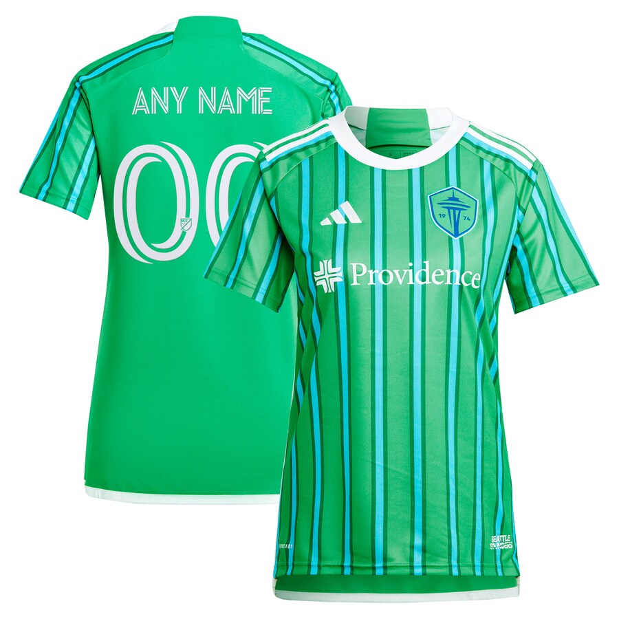 Women's Seattle Sounders FC  adidas Green 2024 The Anniversary Kit Replica Custom Jersey