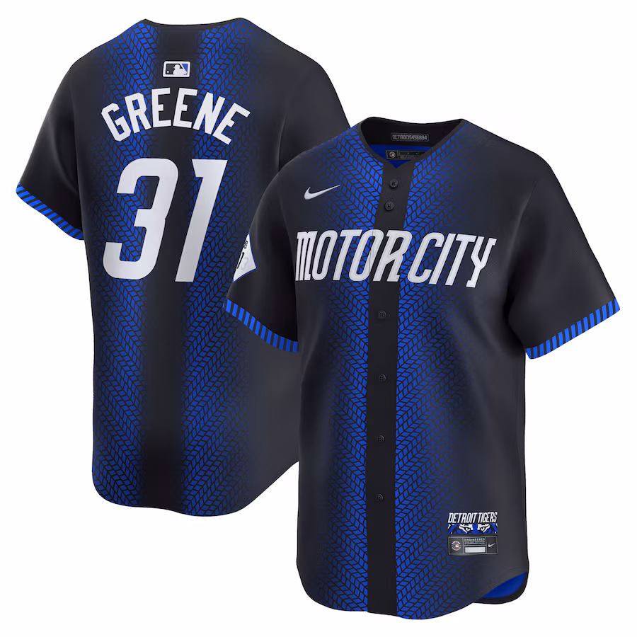 Men's Detroit Tigers Riley Greene Nike Navy City Connect Limited Player Jersey