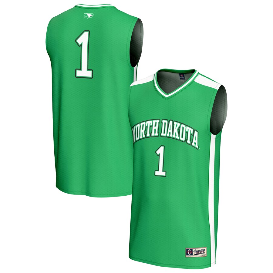 Youth GameDay Greats #1 Kelly Green North Dakota Lightweight Basketball Fashion Jersey