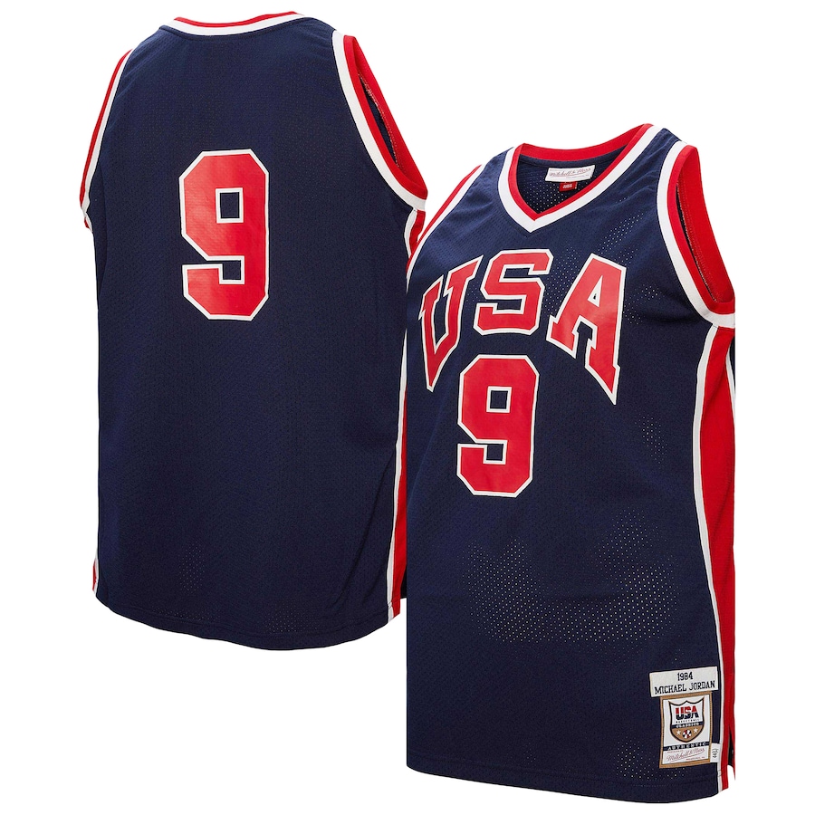 Men's USA Basketball Michael Jordan Mitchell & Ness Navy 1984 Authentic Jersey