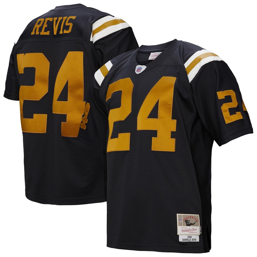 Men's New York Jets Darrelle Revis Mitchell & Ness Navy 2008 Legacy Replica Jersey