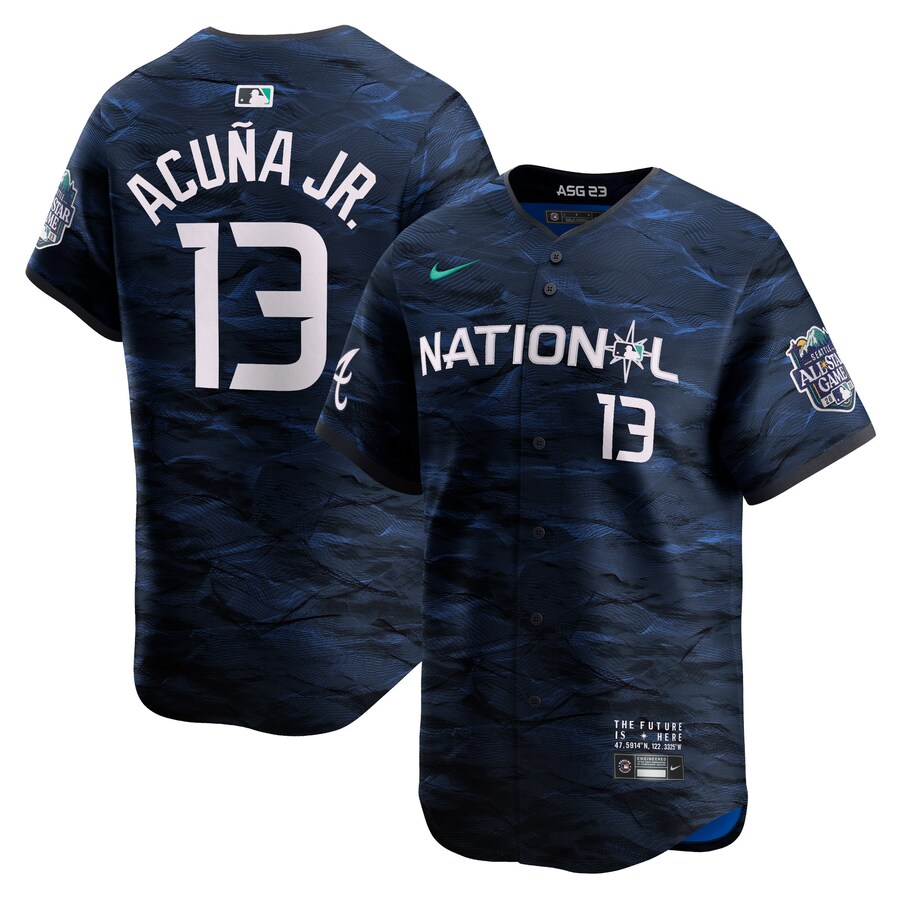 Men's National League Ronald Acuña Jr. Nike Royal 2023 MLB All-Star Game Limited Player Jersey