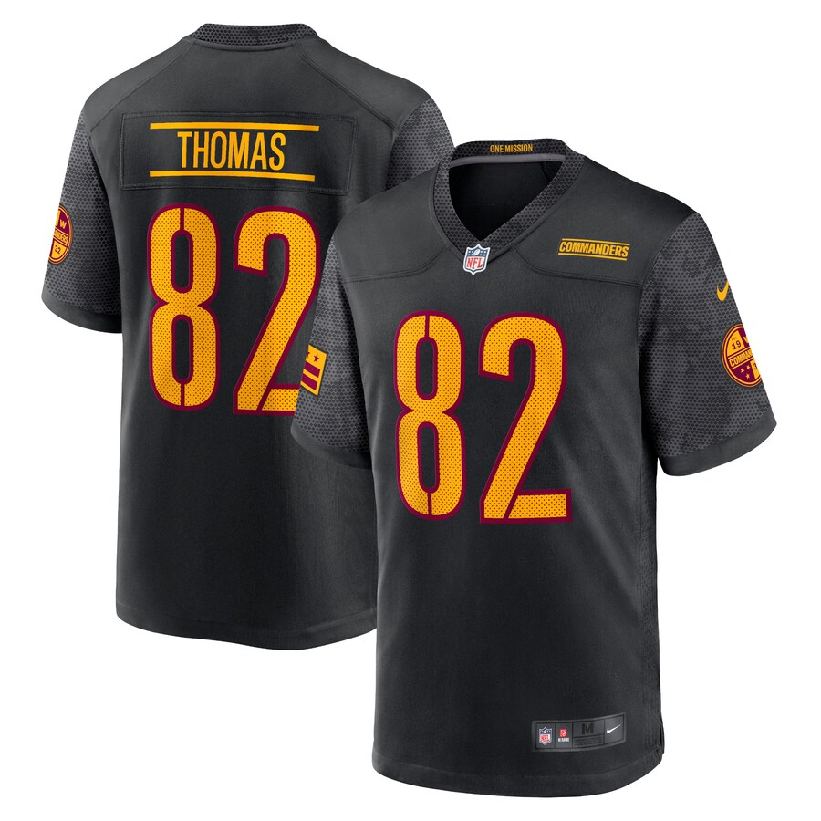 Men's Washington Commanders Logan Thomas Nike Black Alternate Game Jersey