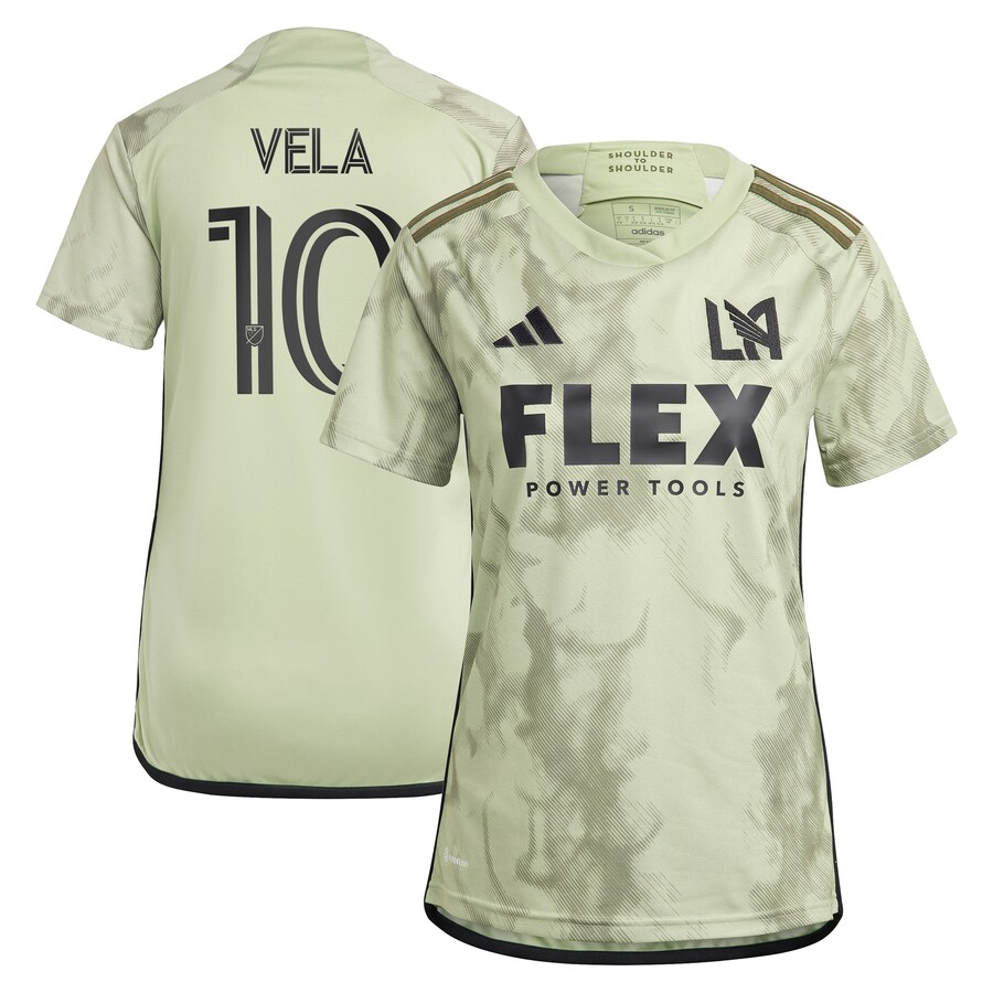 Women's LAFC Carlos Vela adidas Green 2023 Smokescreen Replica Player Jersey
