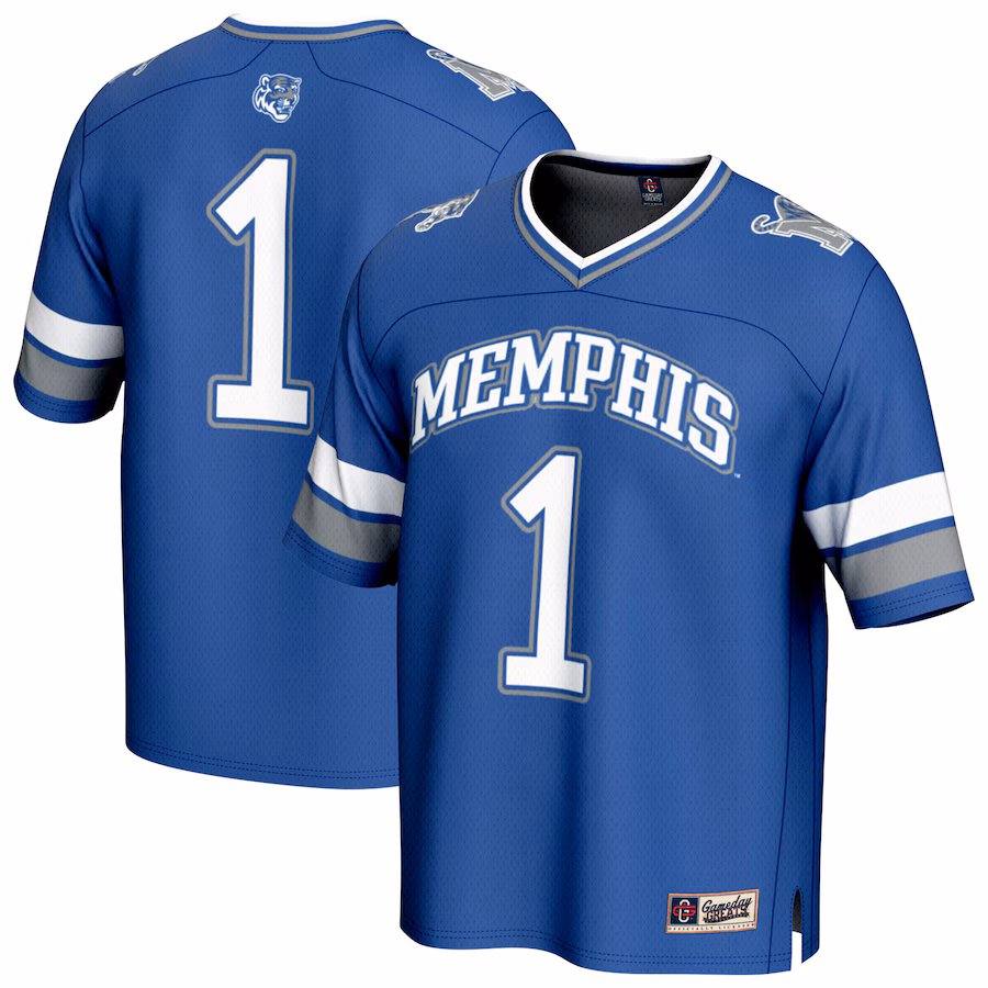 Unisex GameDay Greats #1 Royal Memphis Tigers Collegiate Football Fashion Jersey