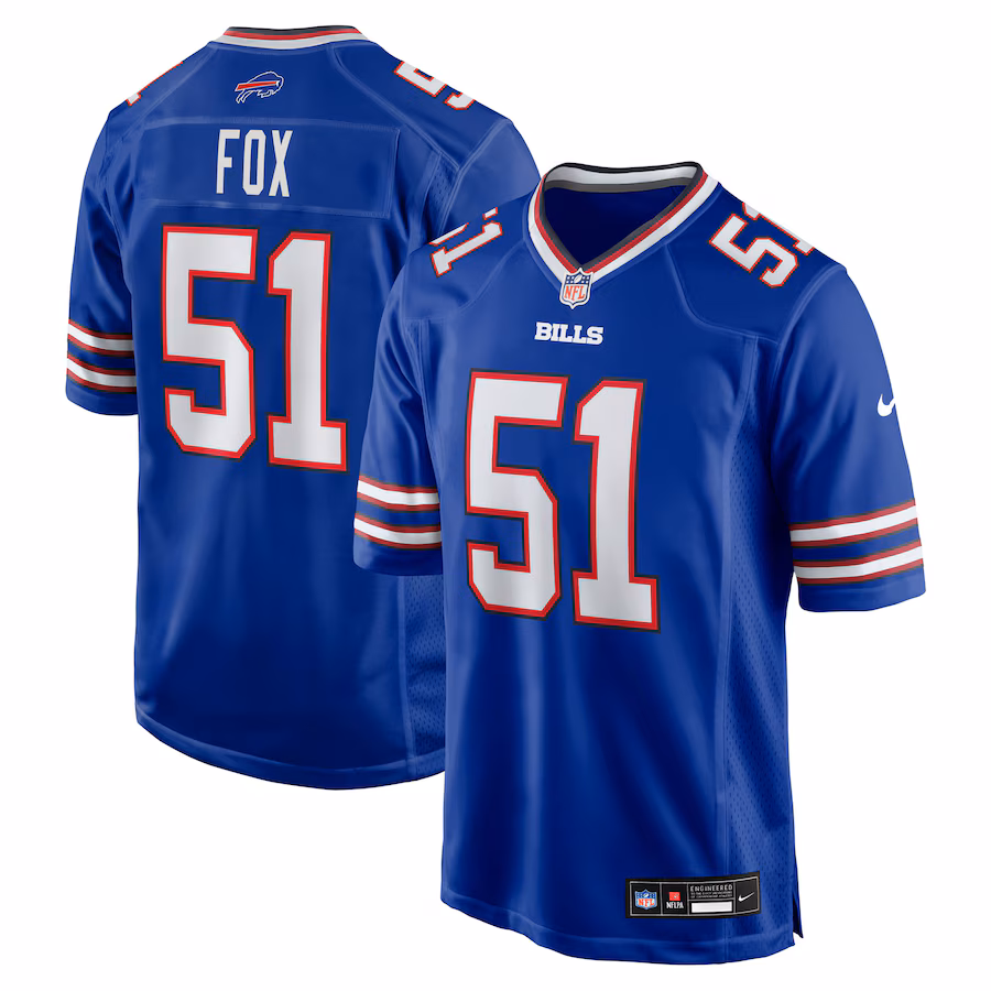Men's Buffalo Bills Morgan Fox Nike Royal Team Game Jersey