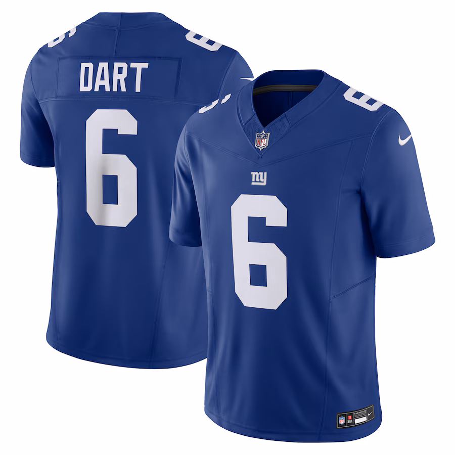 Men's New York Giants Jaxson Dart Nike Royal Vapor F.U.S.E. Limited Jersey