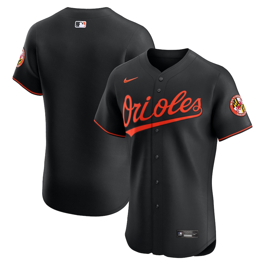 Men's Baltimore Orioles Nike Black Alternate Elite Jersey