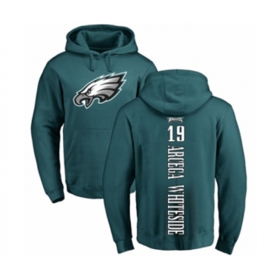 Philadelphia Eagles #19 JJ Arcega-Whiteside Green Backer Pullover Hoodie