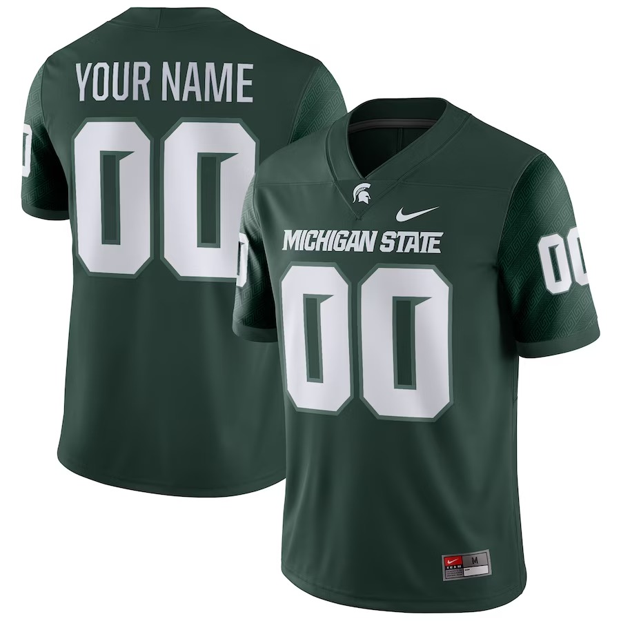 Michigan State Spartans Nike Game Custom Jersey - Green