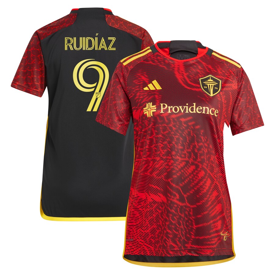 Women's Seattle Sounders FC Raul Ruidiaz adidas Red 2024 The Bruce Lee Kit Replica Player Jersey
