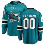 Men's San Jose Sharks Fanatics Branded Teal 2021/22 Home Breakaway Custom Jersey