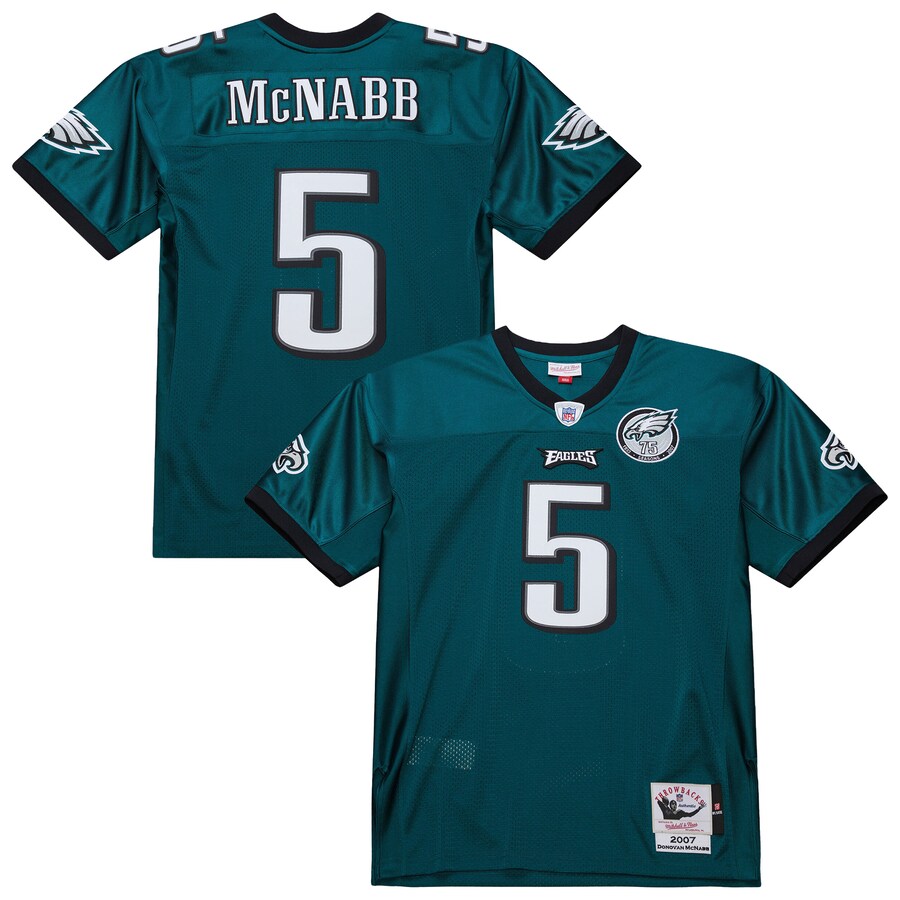 Men's Philadelphia Eagles Donovan McNabb Mitchell & Ness Midnight Green 2007 Authentic Throwback Retired Player Jersey