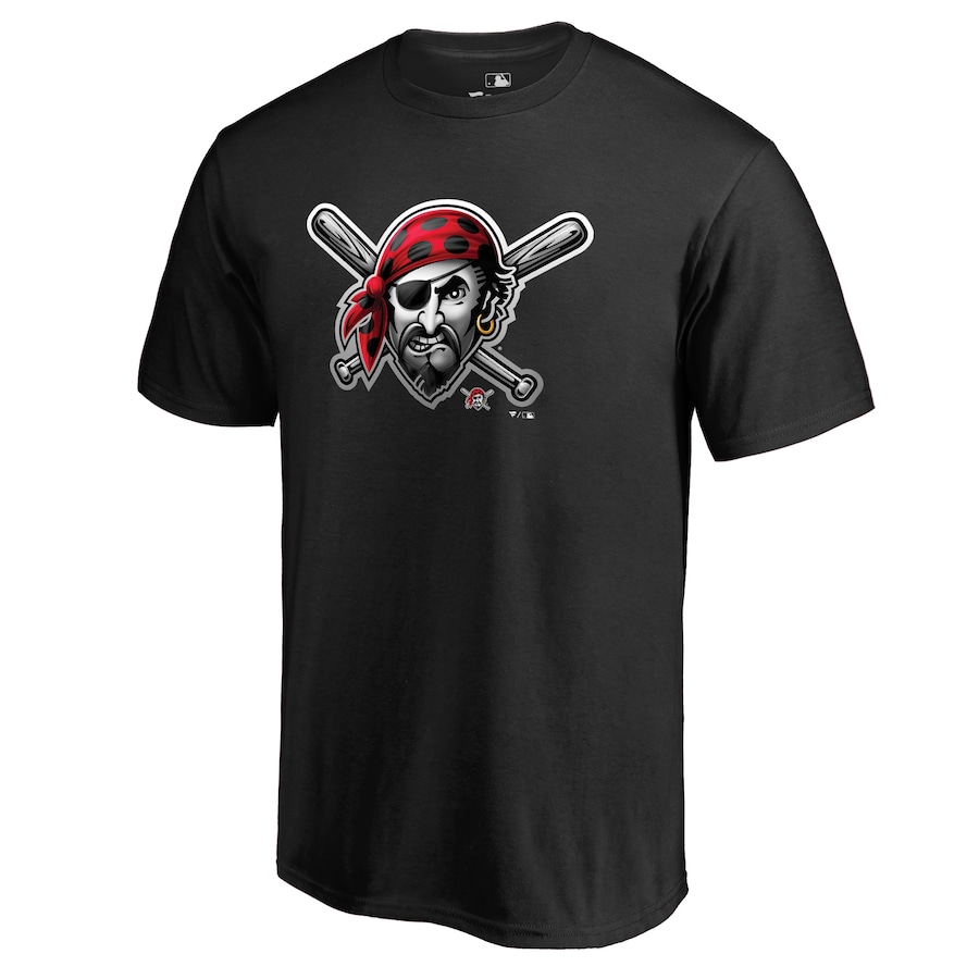 Men's Pittsburgh Pirates Black Midnight Mascot T-Shirt