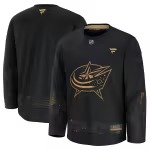 Men's Columbus Blue Jackets Fanatics Black 2024 Military Appreciation Practice Jersey