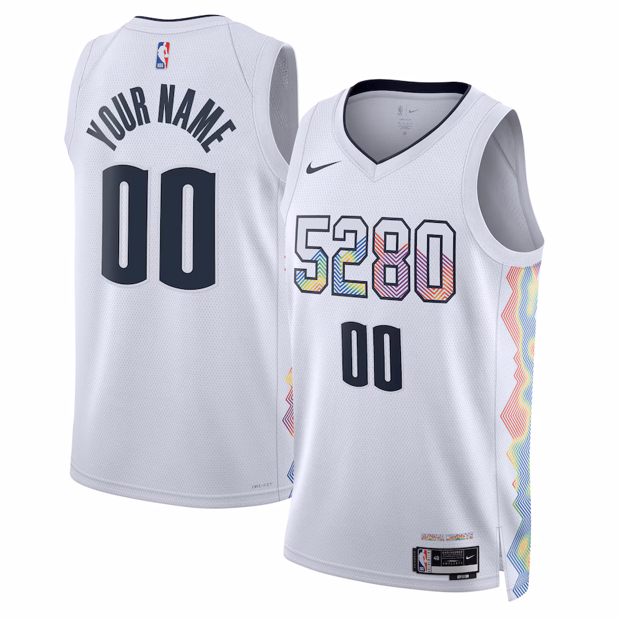 Unisex Denver Nuggets Nike White 2024/25 Custom Swingman Jersey - City Edition