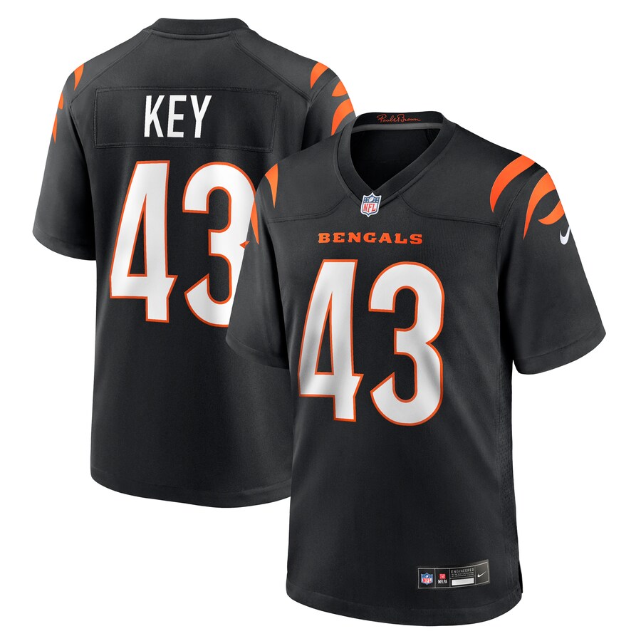 Men's Cincinnati Bengals Jaylen Key Nike Black Team Game Jersey
