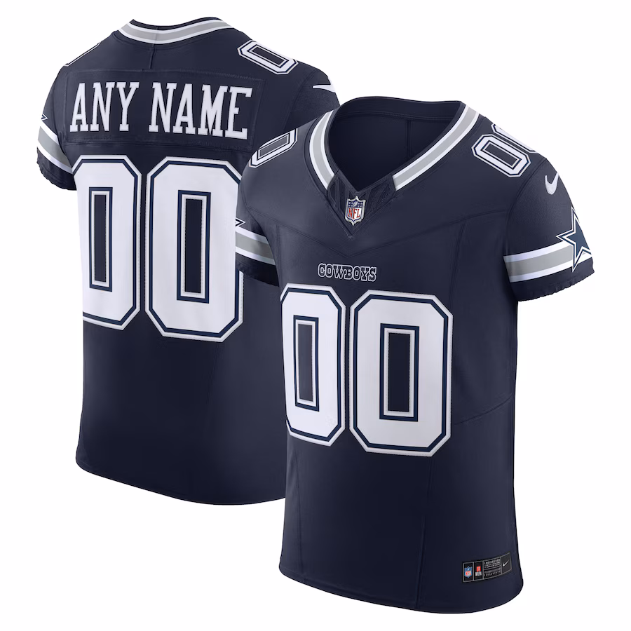 Men's Dallas Cowboys Nike Navy Vapor F.U.S.E. Elite Custom Jersey