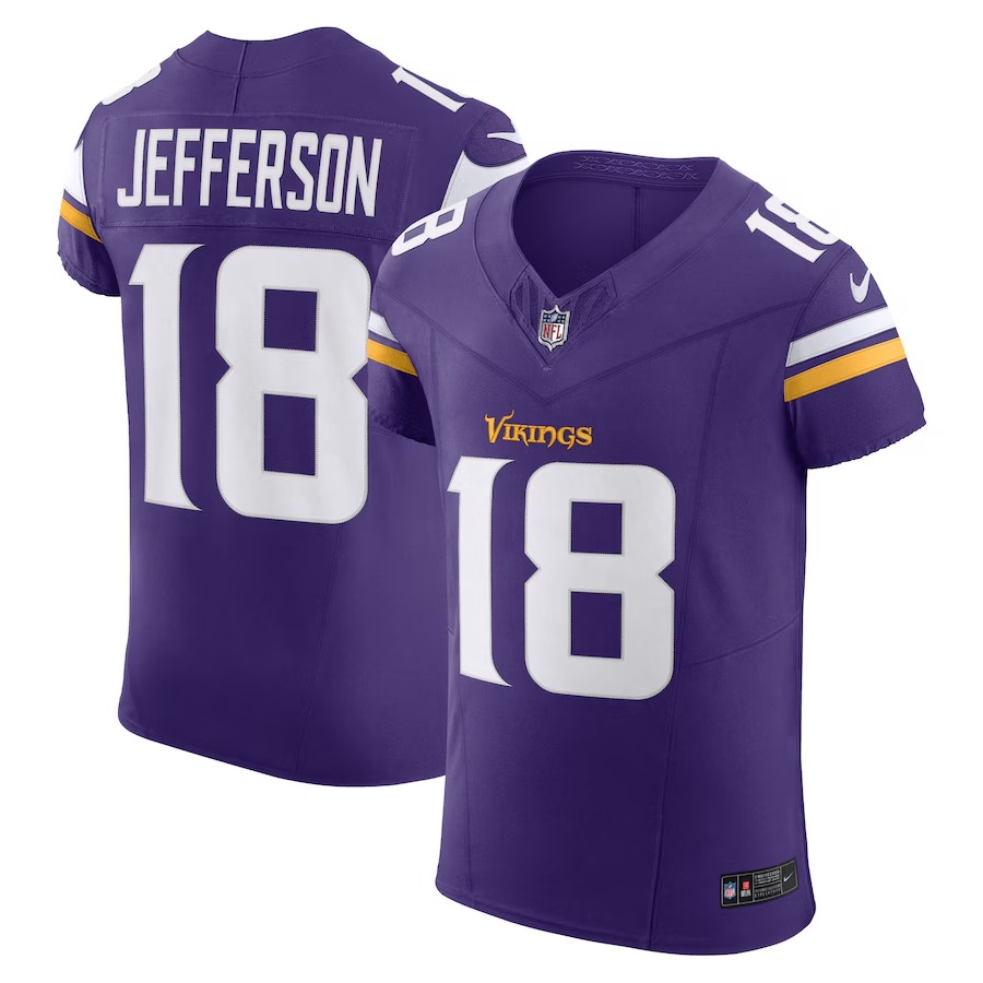 Men's Minnesota Vikings Justin Jefferson Nike Purple  Vapor F.U.S.E. Elite Jersey