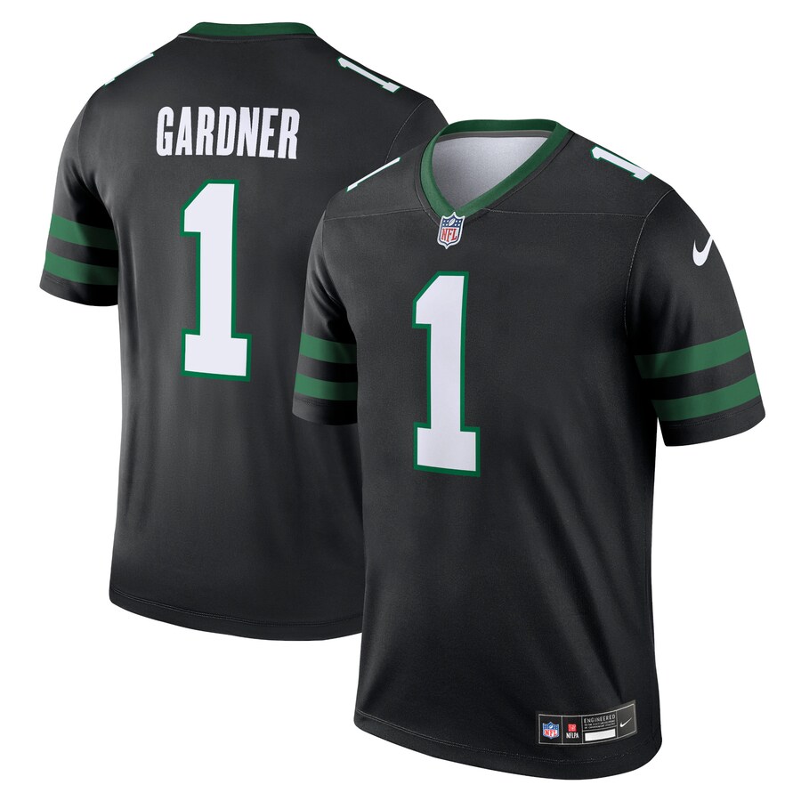 Men's New York Jets Ahmad Sauce Gardner Nike Black Legend Player Performance Top