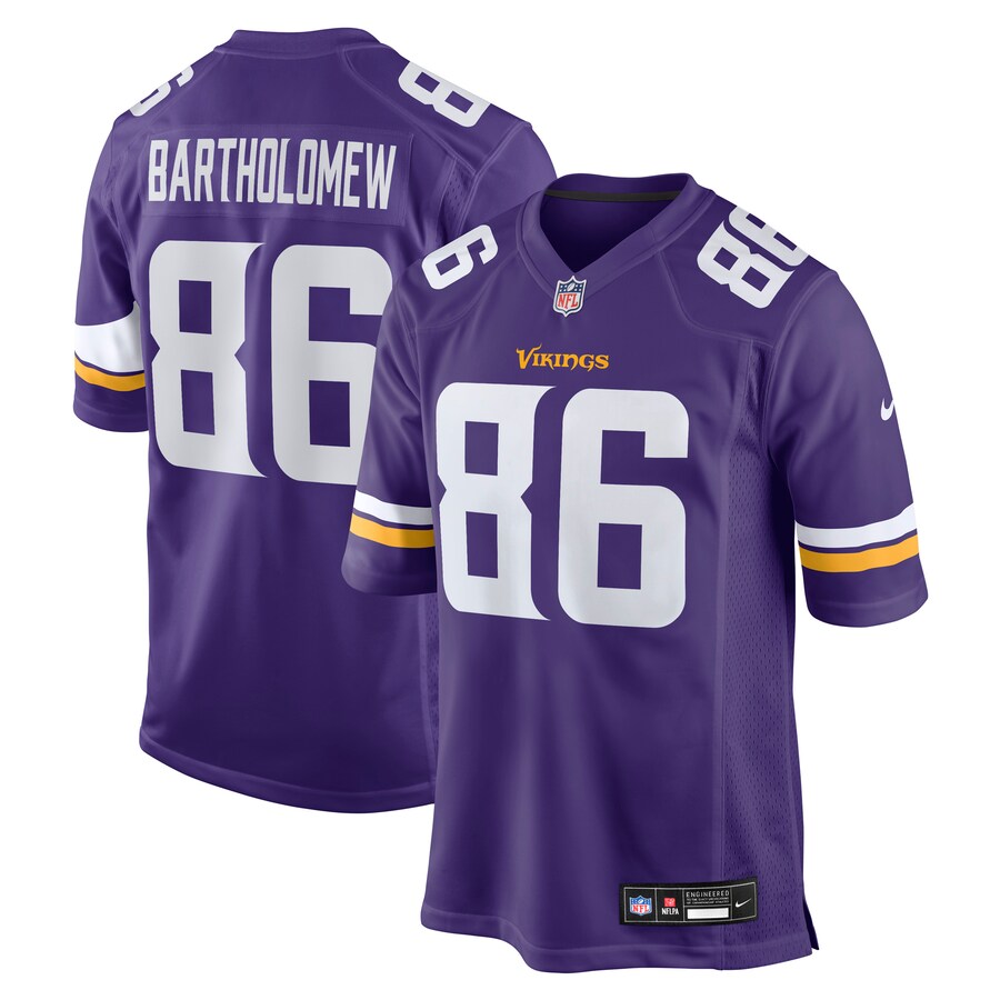 Men's Minnesota Vikings Gavin Bartholomew Nike Purple Team Game Jersey