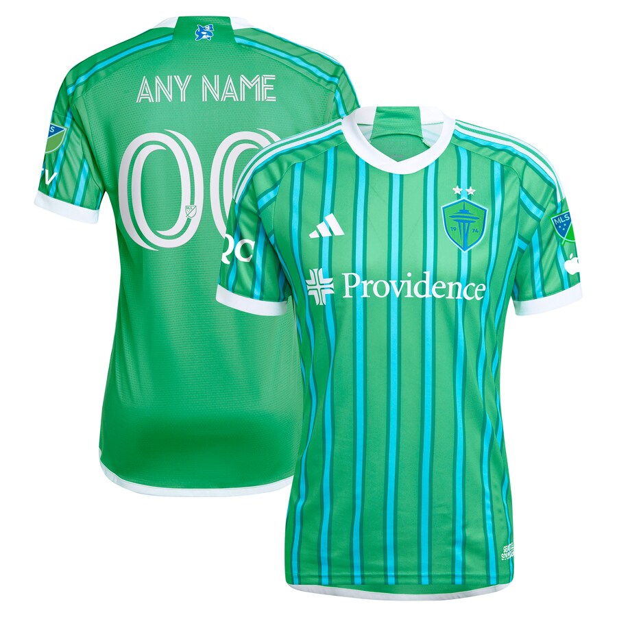 Men's Seattle Sounders FC  adidas Green 2024 The Anniversary Kit Authentic Custom Jersey