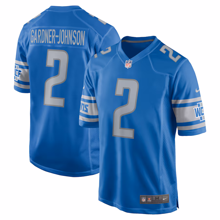 Men's Detroit Lions Chauncey Gardner-Johnson Nike Blue Game Player Jersey