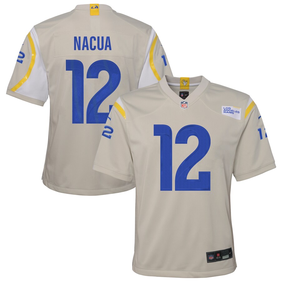 Youth Los Angeles Rams Puka Nacua Nike Bone Game Player Jersey