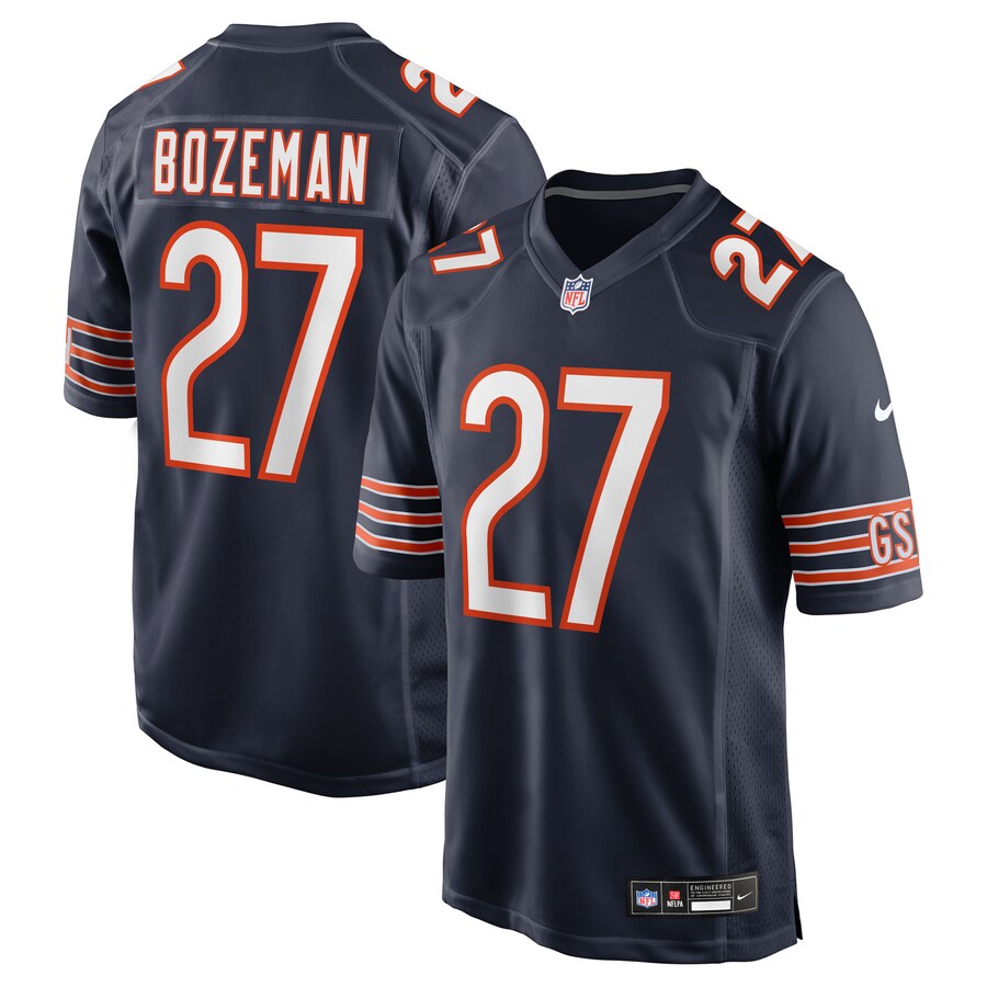 Men's Chicago Bears Swayze Bozeman Nike Navy Team Game Jersey