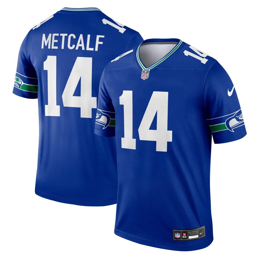 Men's Seattle Seahawks DK Metcalf Nike Royal Alternate Legend Player Performance Top