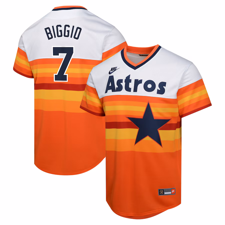 Youth Houston Astros Craig Biggio Nike White Cooperstown Collection Limited Player Jersey