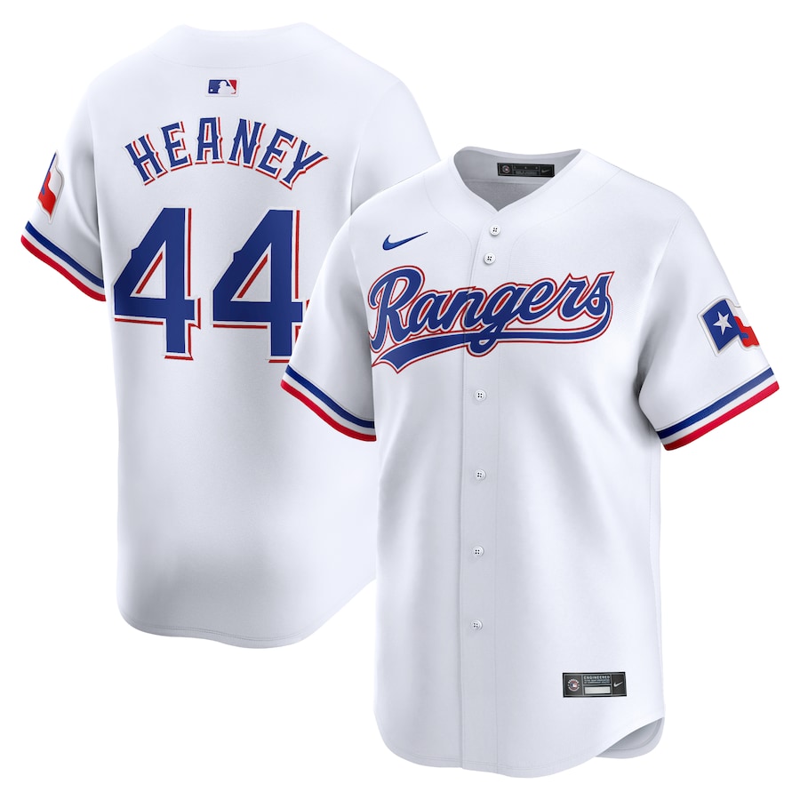 Men's Texas Rangers Andrew Heaney Nike White Home Limited Player Jersey