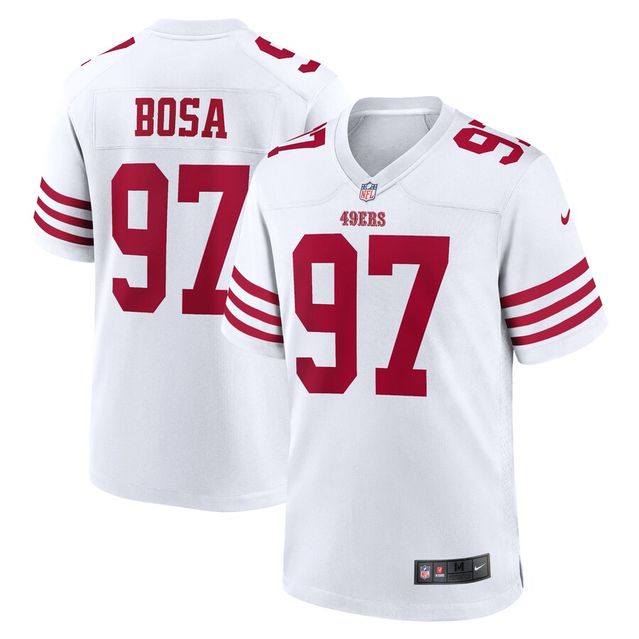 Men's San Francisco 49ers Nick Bosa Nike White Team Game Jersey