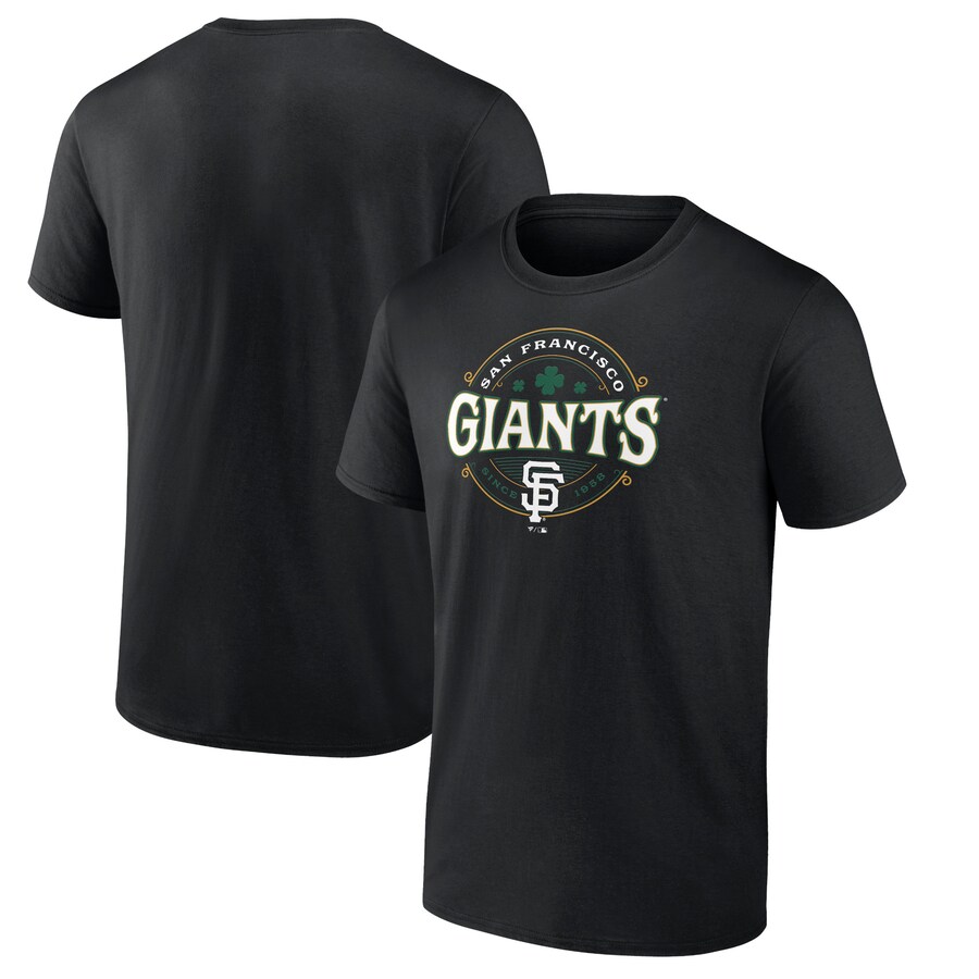 Men's San Francisco Giants Black St. Patrick's Day Lucky T-Shirt