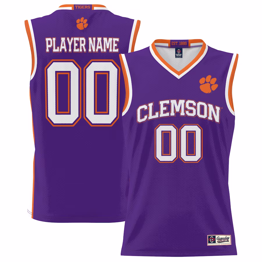 Clemson Tigers GameDay Greats Men's NIL Pick-A-Player Lightweight Basketball Jersey - Purple
