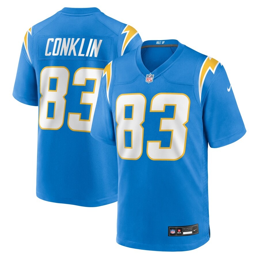 Men's Los Angeles Chargers Tyler Conklin Nike  Powder Blue Team Game Jersey