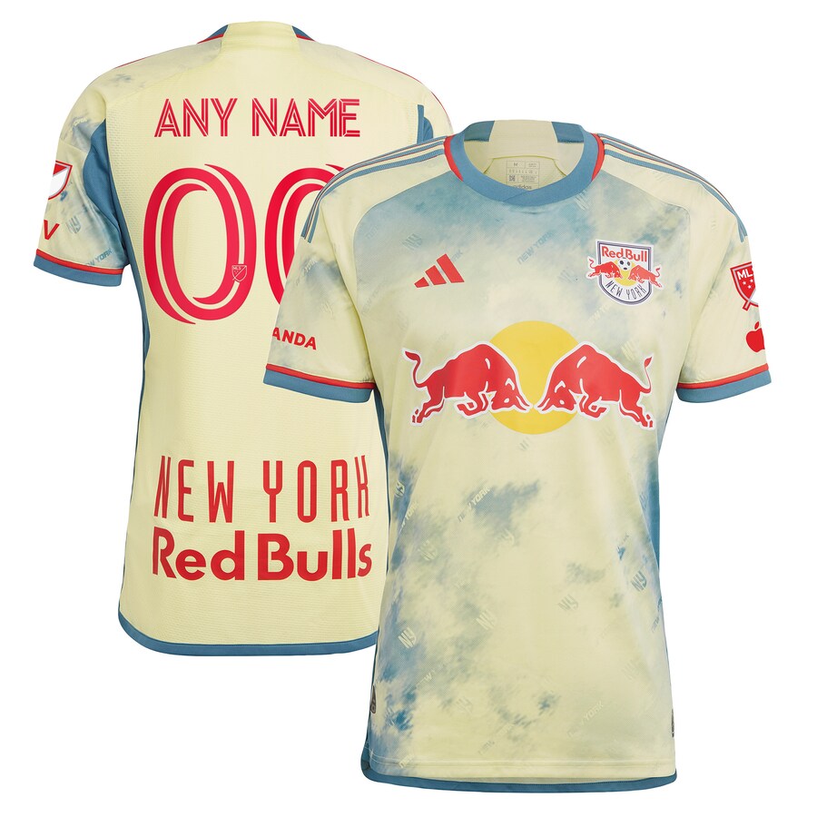 Men's New York Red Bulls adidas Yellow 2023 Daniel Patrick Kit Authentic Custom Jersey