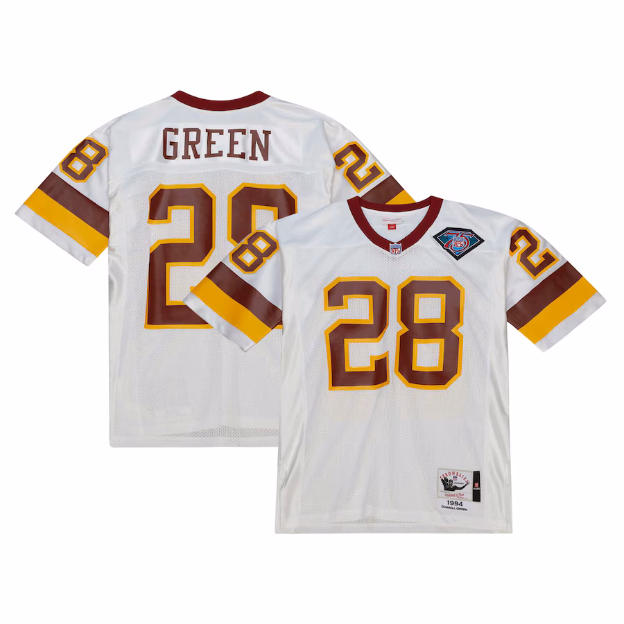 Men's Washington Commanders 1994 Darrell Green Mitchell & Ness White Authentic Throwback Retired Player Jersey