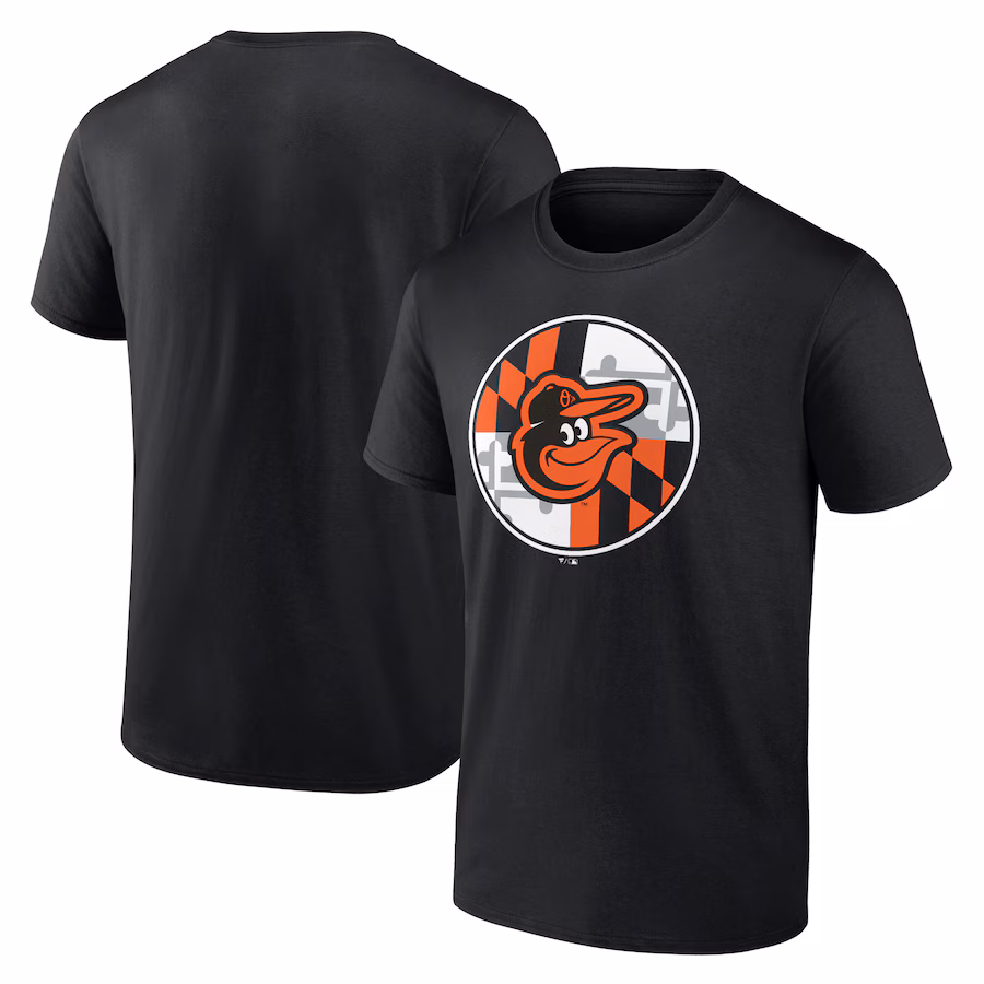 Men's Baltimore Orioles Black Flag T-Shirt