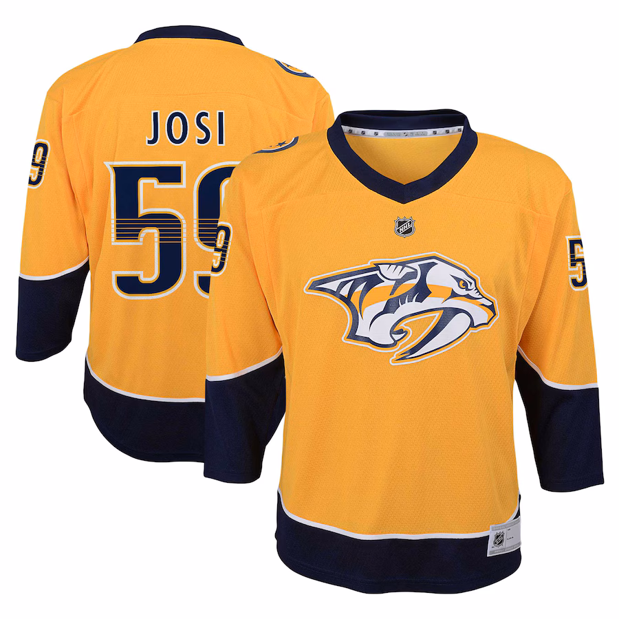 Youth Nashville Predators Roman Josi Gold Home Replica Player Jersey