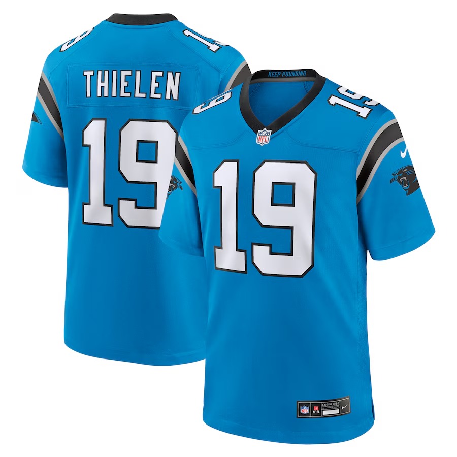 Men's Carolina Panthers Adam Thielen Nike Blue Alternate Game Jersey