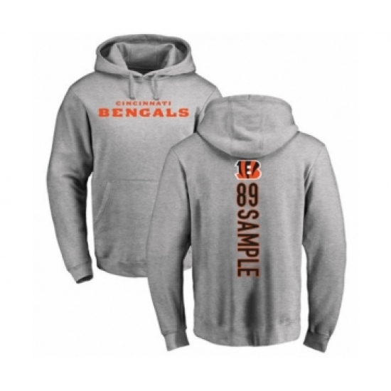 Football Cincinnati Bengals #89 Drew Sample Ash Backer Pullover Hoodie