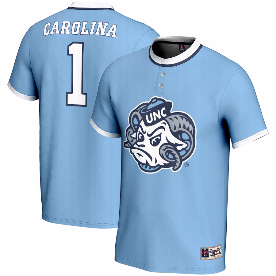 #1 North Carolina Tar Heels GameDay Greats Unisex Lightweight Softball Jersey - Carolina Blue