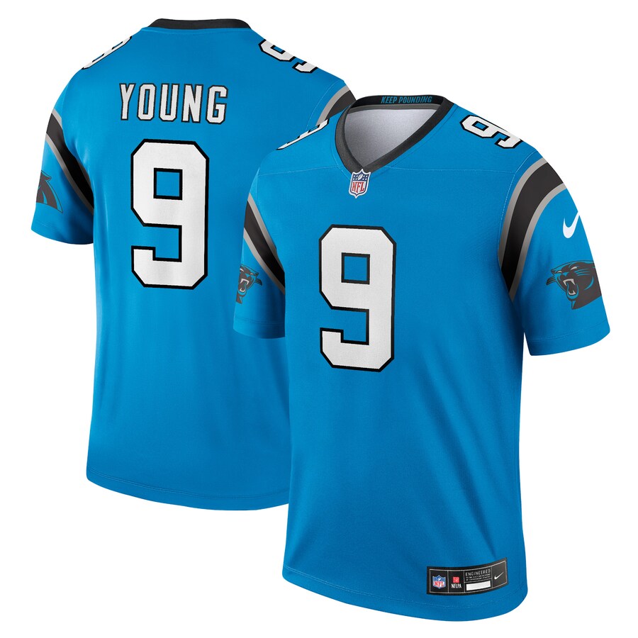 Men's Carolina Panthers Bryce Young Nike Blue  Legend Jersey