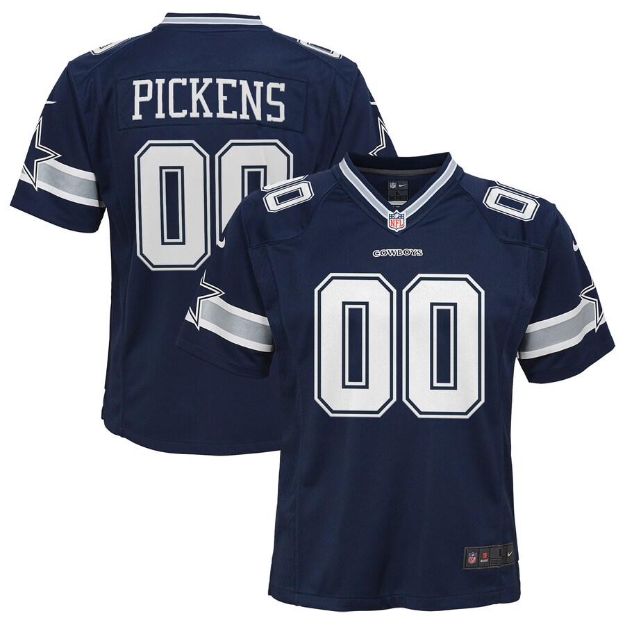 Youth Dallas Cowboys George Pickens Nike Navy Game Jersey