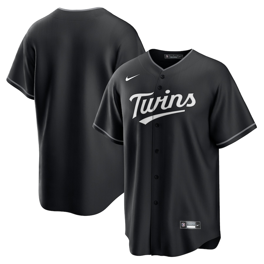 Men's Minnesota Twins Nike Black Lights Out Replica Jersey