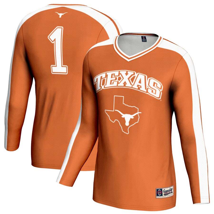 Unisex GameDay Greats Burnt Orange Texas Longhorns #1 Lightweight Volleyball Fashion Jersey